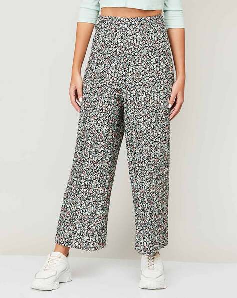 Multi Colour Floral Trouser at Flick Fashions