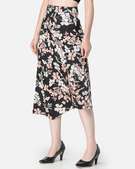 Cation Floral Flared Skirt