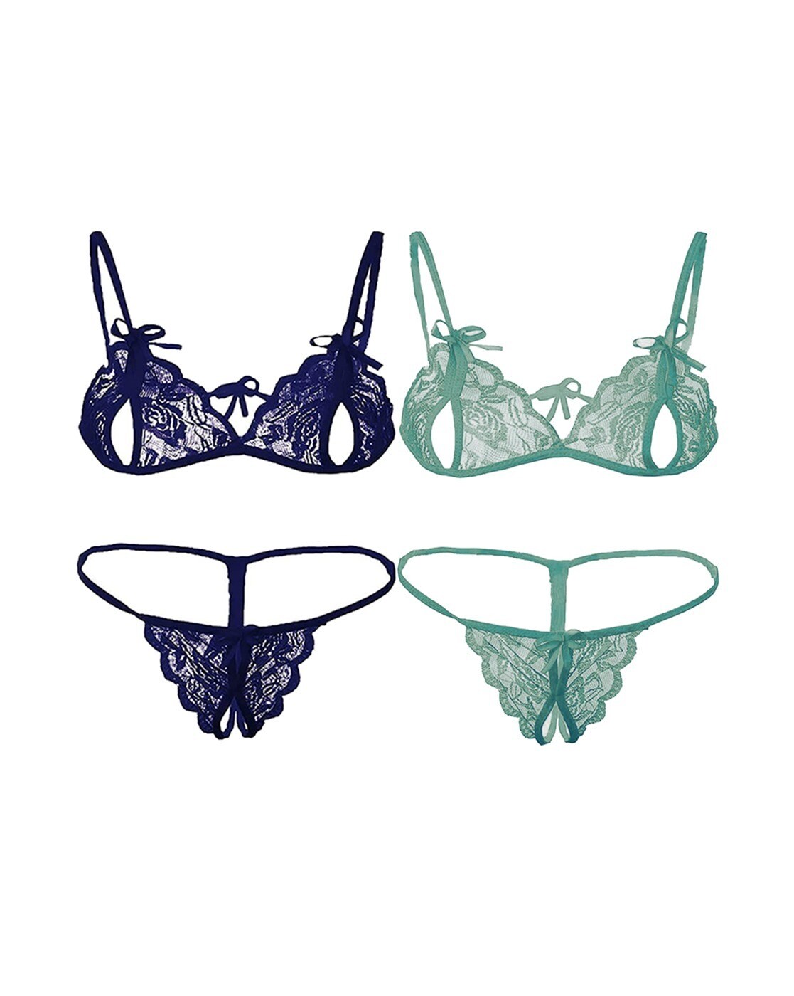 Pack of 2 Lacy Bra & G-string Sets