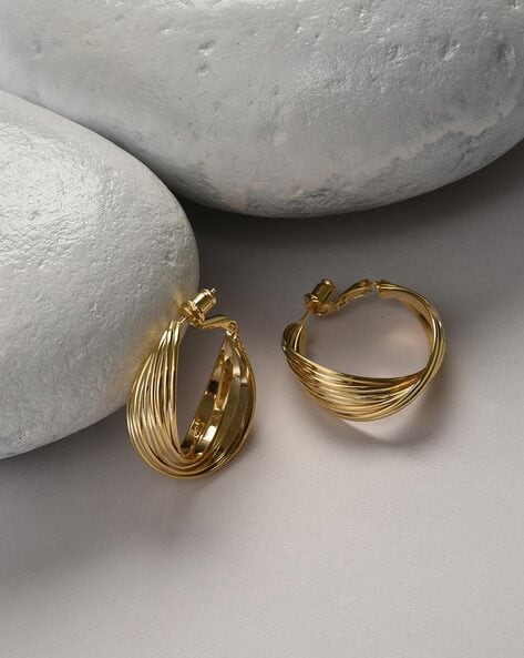 Buy Gold-Toned & White Earrings for Women by Ferosh Online | Ajio.com