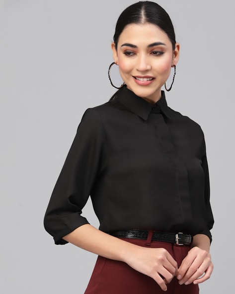 Black formal outlet shirt womens