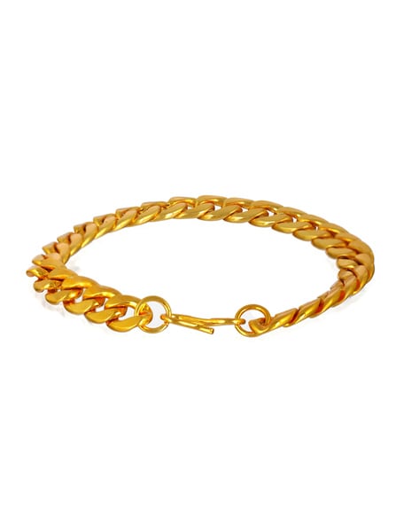 Kalpit Gold Leather Bracelet for Men Online Jewellery Shopping India |  Yellow Gold 14K | Candere by Kalyan Jewellers