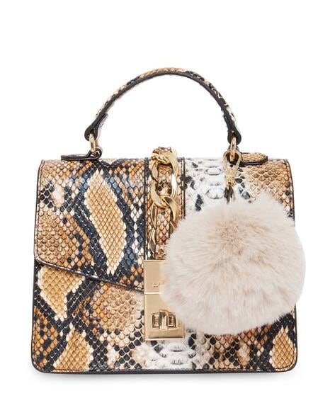 Animal Pattern Satchel Bag with Detachable Strap