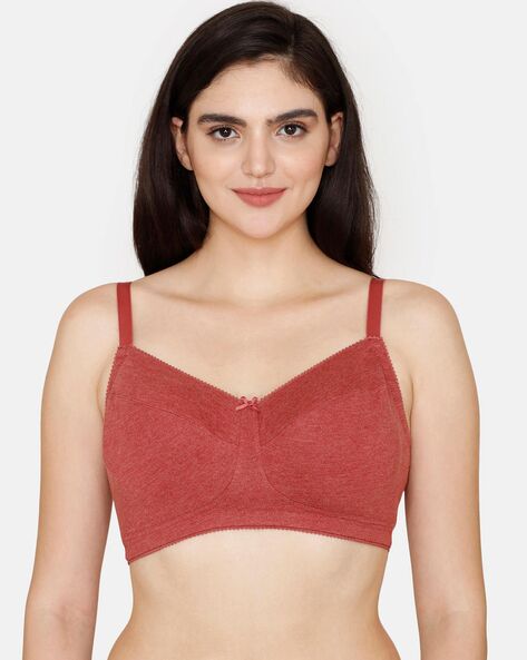 Buy Zivame Basics Double Layered Non Wired 3/4th Coverage Bra-Red Violet at  Rs.595 online, Bra online