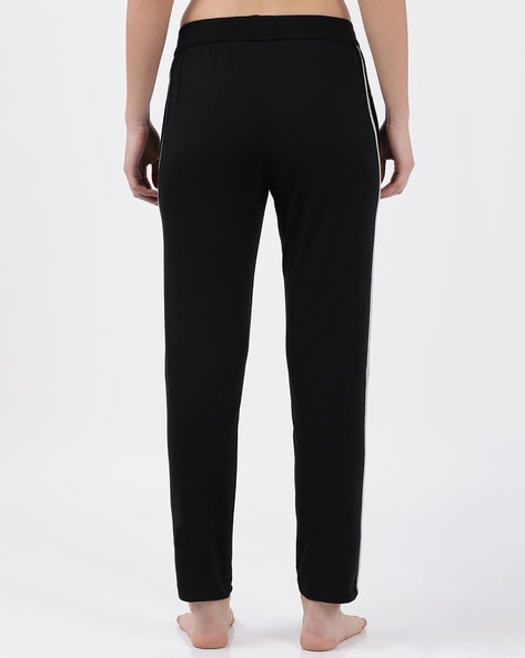 Buy Jockey Women Regular fit Cotton Solid Track pants - Black Online