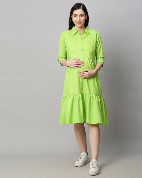 Maternity-dress, Light Green