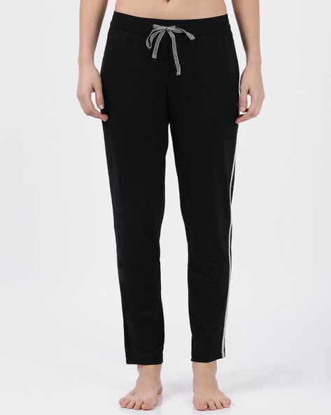 Jockey Women's Cotton Contrast Side Piping and Pockets Track pant