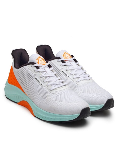 Lace-Up Running Shoes with Mesh Upper