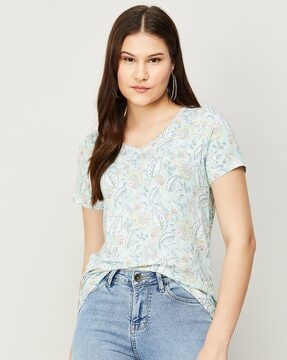 Buy Blue Tshirts for Women by COLOUR ME Online