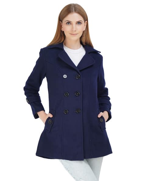 Solid Trench Coat with Pockets
