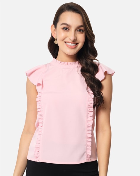 Pink Ruffle Shirt