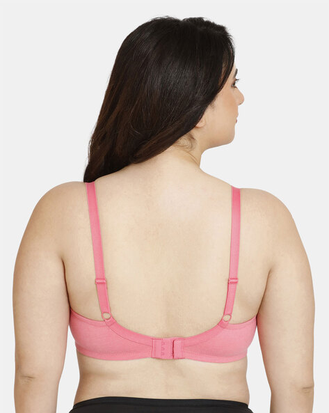 Buy Rosaline Double Layered Non Wired Full Coverage Super Support Bra-Black  at Rs.599 online