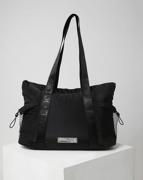 Brand Print Straps Tote Bag