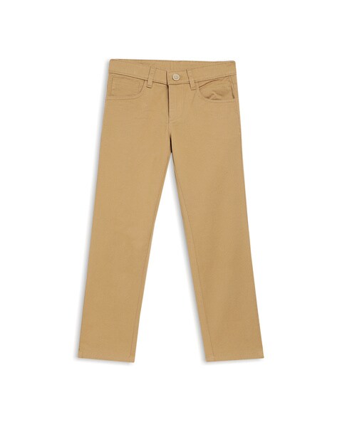 Buy Cantabil Men Brown Cotton Regular Fit Casual Trouser  (MTRC00097_Camel_30) at Amazon.in