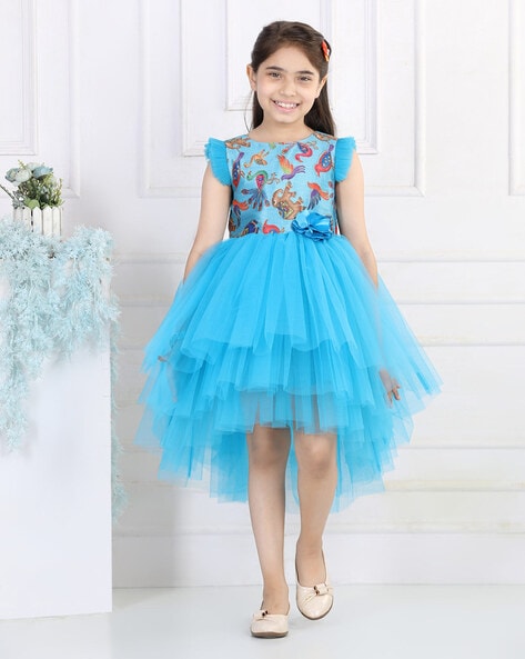 Buy Toy Balloon Sleeveless Beads Embellished Waistband Shimmer & Pearl  Detailed Layered High Low Dress Pink for Girls (11-12Years) Online in  India, Shop at FirstCry.com - 14930625