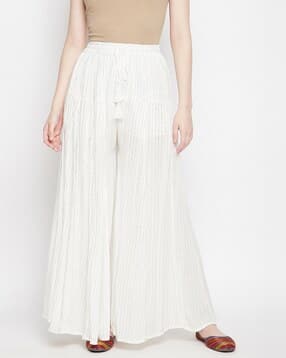 clora creation Embellished Palazzo with Elasticated Waist-picture-46