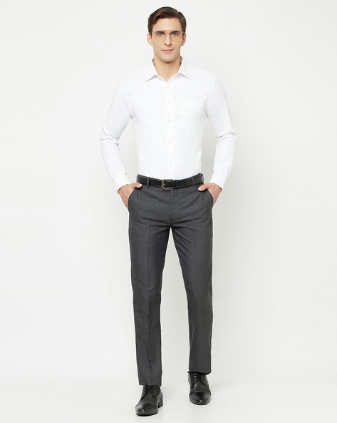 Navy Blue Men Trousers Formal - Buy Navy Blue Men Trousers Formal online in  India