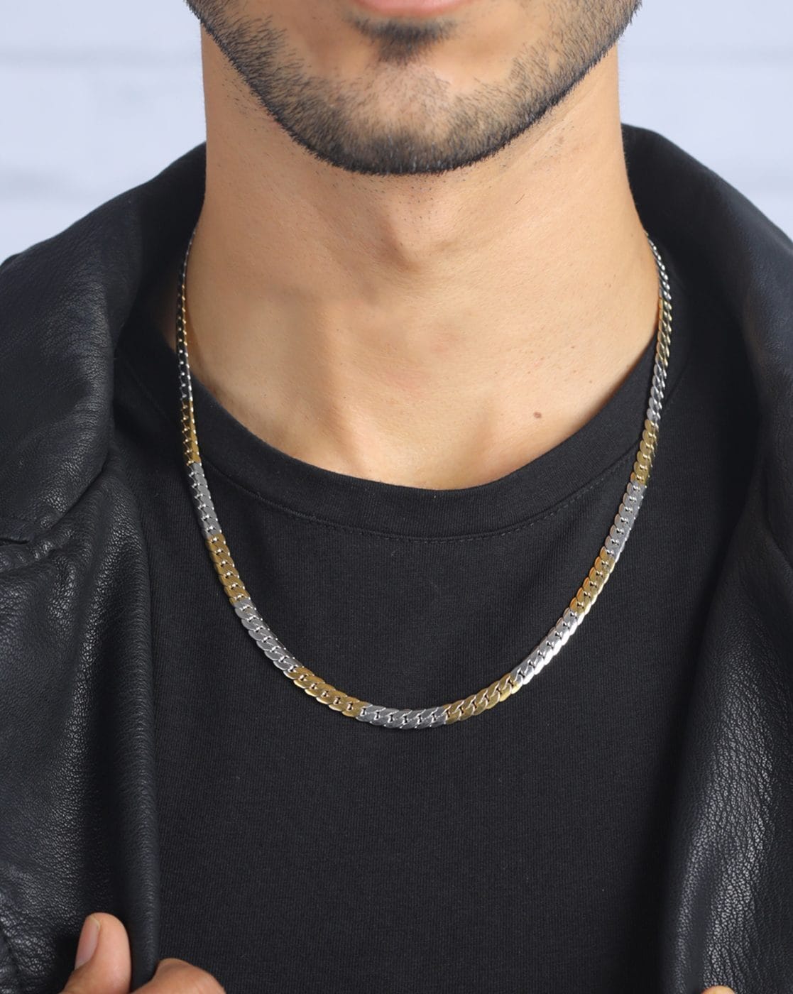 Silver gold chain on sale mens