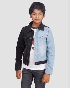 Colourblock  Denim Jacket-image-42