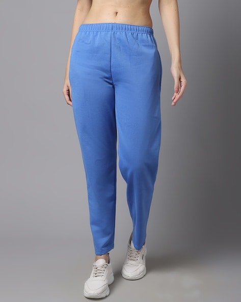 Women Straight Track Pants with Insert Pockets