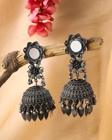 Buy Latest Oxidised Silver Earrings online – Gehna Shop