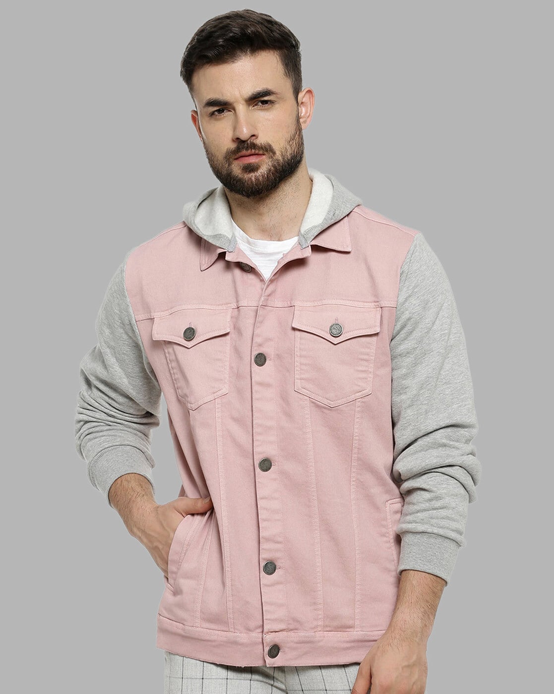 Zipper Jacket Pink, Winter Apparel, Winter Clothing, शीतकालीन वस्त्र -  Mensoo Shopping Private Limited, Surat | ID: 2852979203573