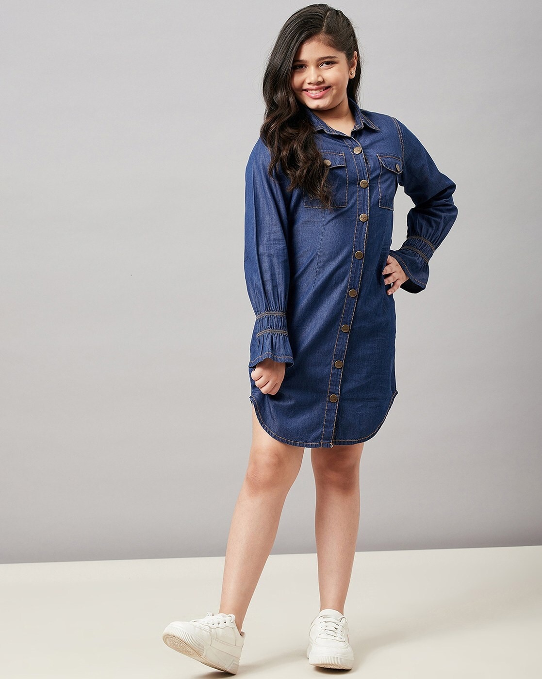 Buy Indigo Dresses & Frocks for Girls by Stylobug Online | Ajio.com