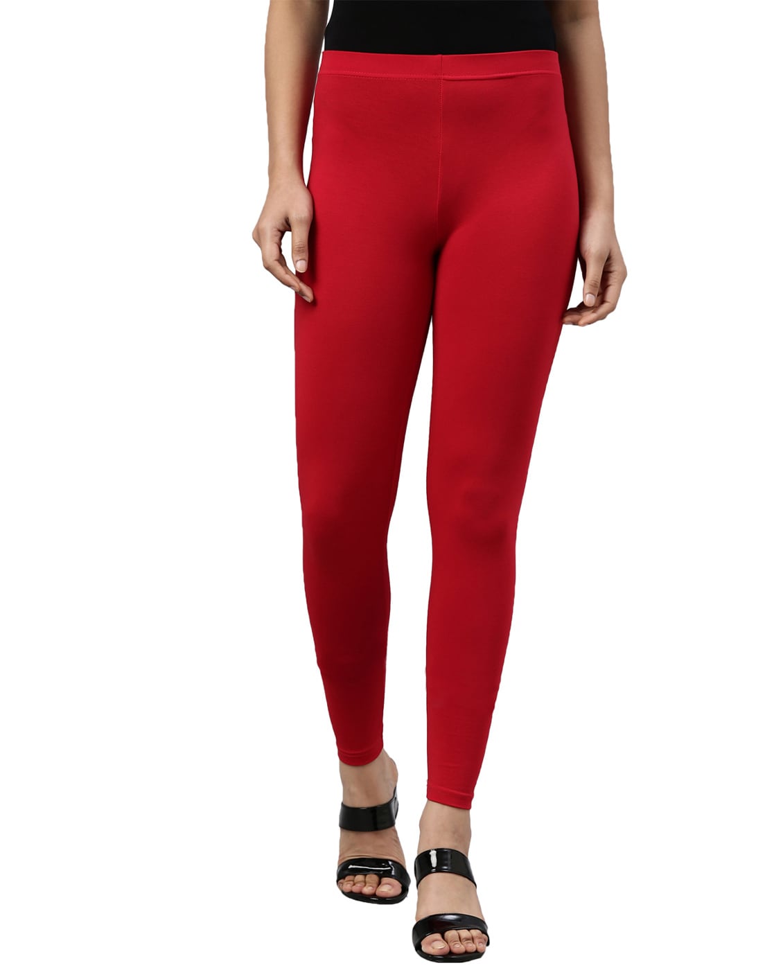 Buy Go Colors Women Green Solid Stretch Leggings Online at Best Prices in  India - JioMart.