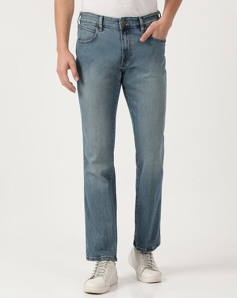 Wrangler Heavy-Wash Mid-Rise Jeans