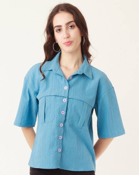 Zink London Striped Shirt with Flap Pockets