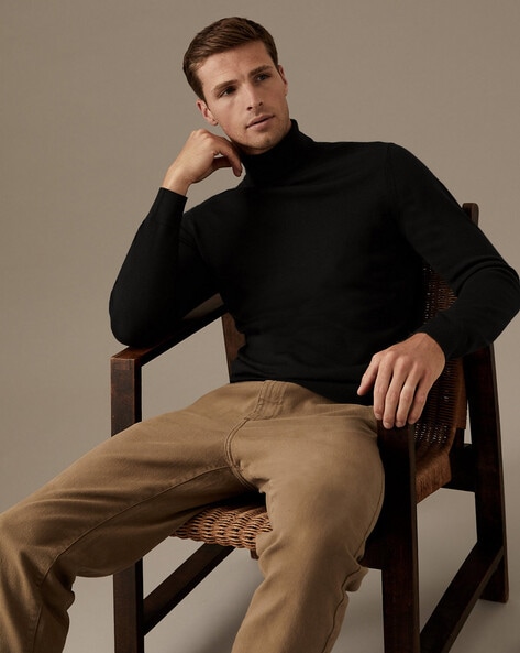 Roll neck jumper on sale mens marks and spencer