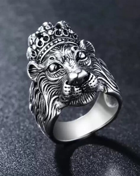 RARE PRINCE by CARAT SUTRA | Unique Designed Lion Head Ring with Royal –  caratsutra