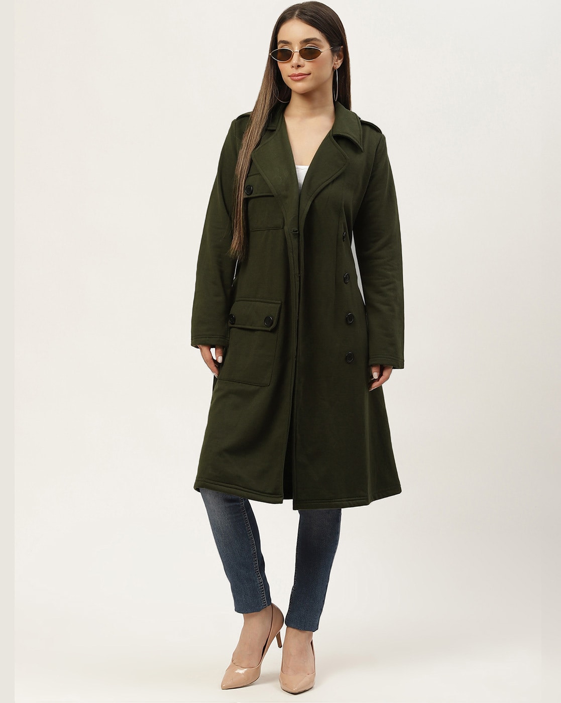 Olive hotsell long coat