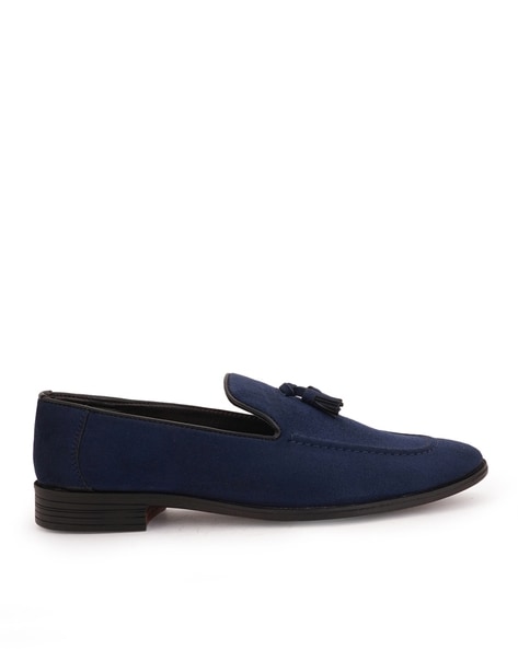 Mens navy loafers with on sale tassels