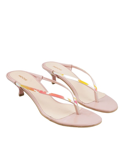 Buy Toe-Ring Slip-On Kitten Heeled Sandals Online at Best Prices in India -  JioMart.