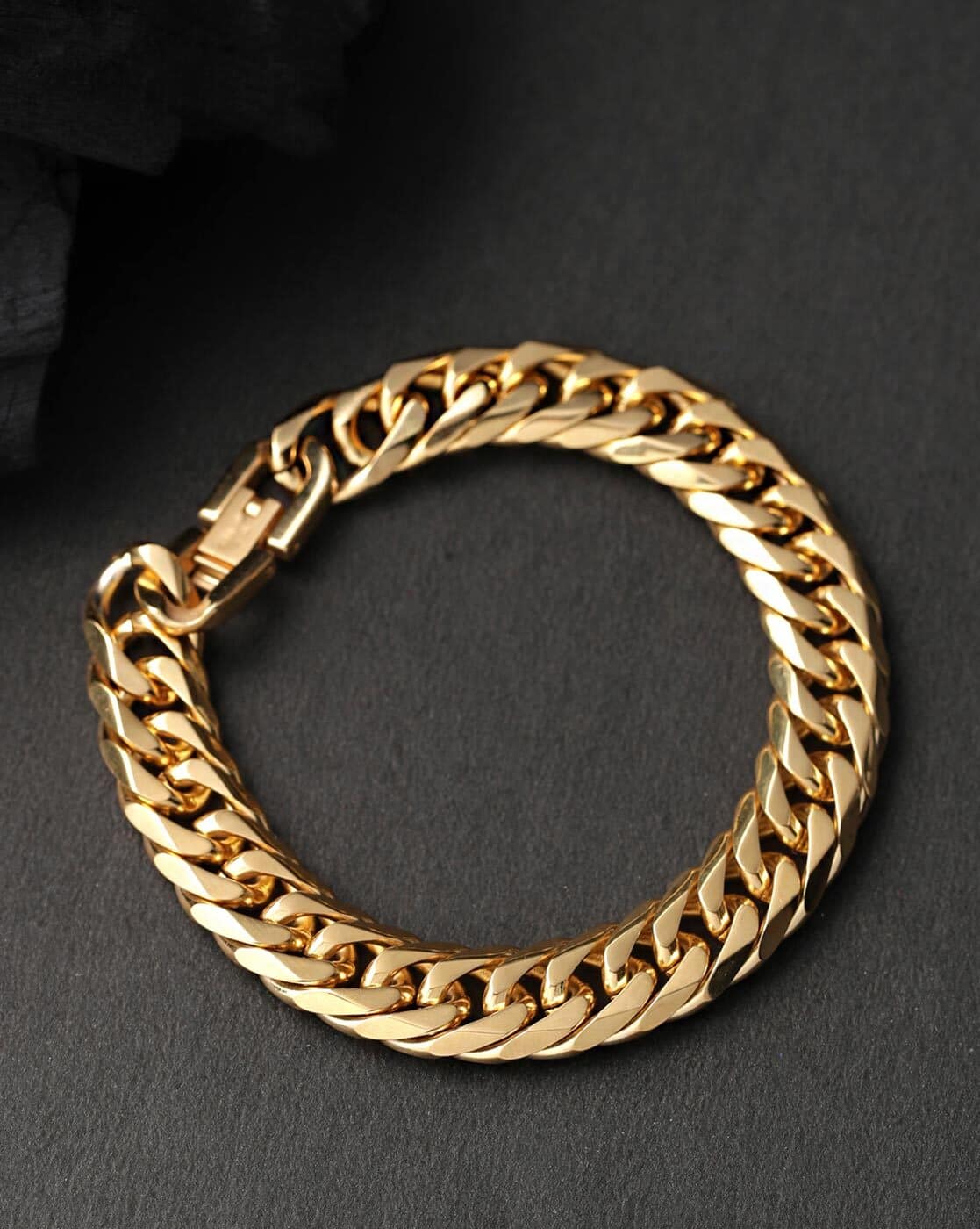 Buy Yellow Chimes Gold-Plated Link Bracelet Online | Ajio.com