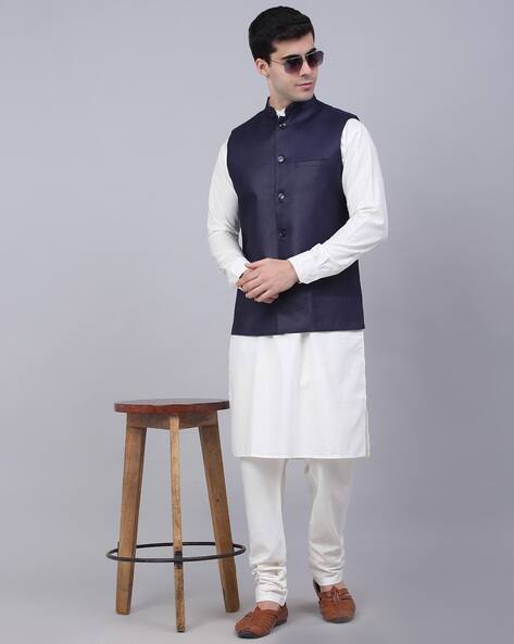 Nehru Jacket with Welt Pockets