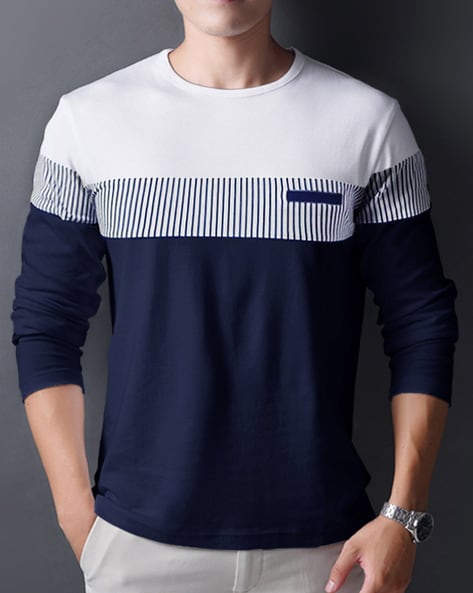Regular Fit Colourblock Crew-Neck T-Shirt