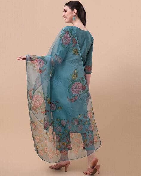 Embroidered Straight Kurta Set