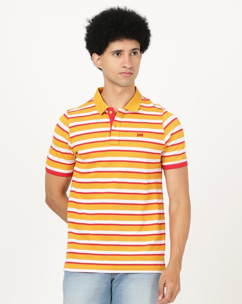 Lee Regular Fit Striped Polo T-Shirt