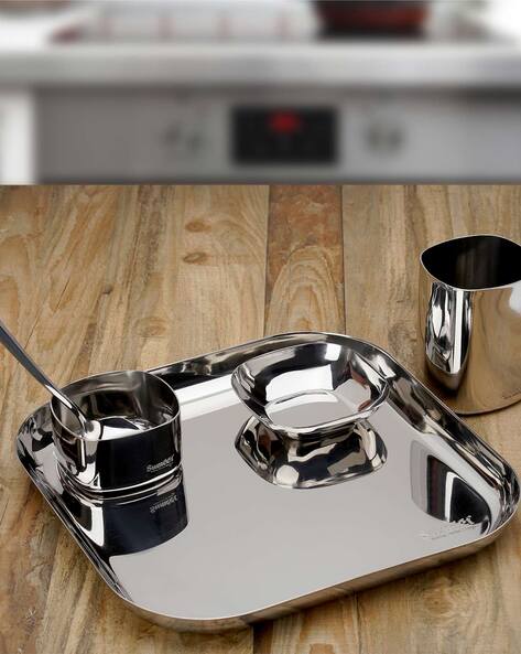 Kitchen steel dinner clearance set