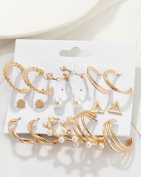 Mini hoop earrings Set of 3 | Simons | Shop Women's Earrings Online | Simons