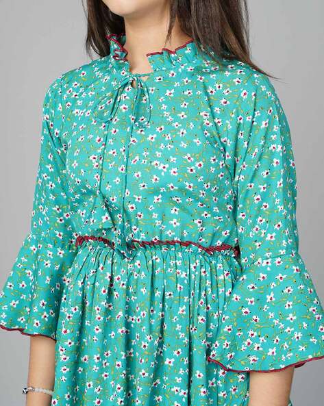 Craftsvilla Women Printed Asymmetric Kurta - Buy Craftsvilla Women Printed  Asymmetric Kurta Online at Best Prices in India | Flipkart.com