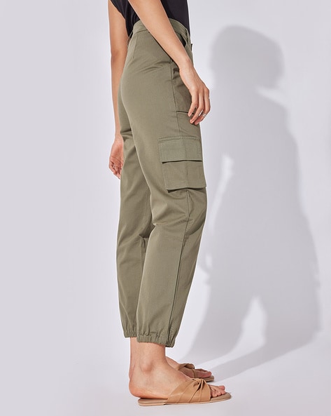 Buy Green Trousers & Pants for Women by The Label Life Online