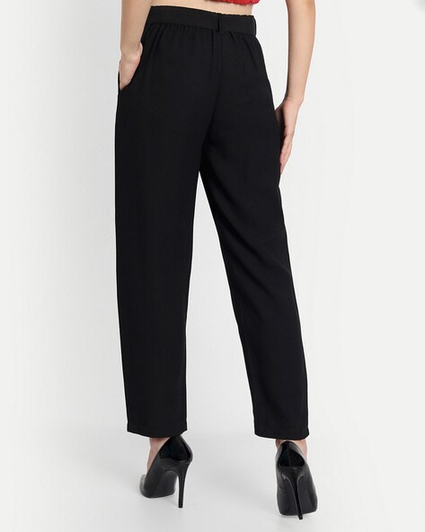 Buy Black Trousers & Pants for Women by BELAVINE Online