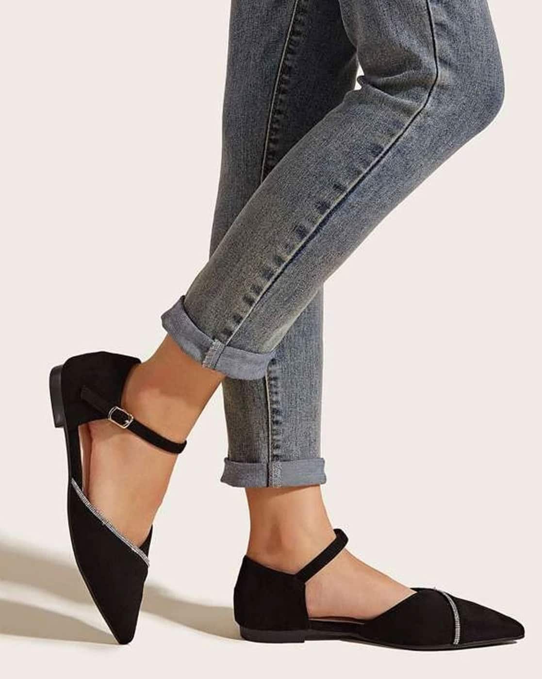 Buy Black Flat Shoes for Women by Shoetopia Online