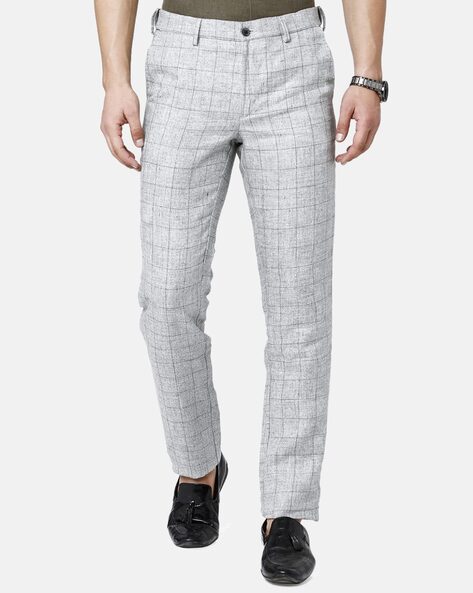 Buy Grey Trousers Pants for Men by LINEN CLUB Online Ajio