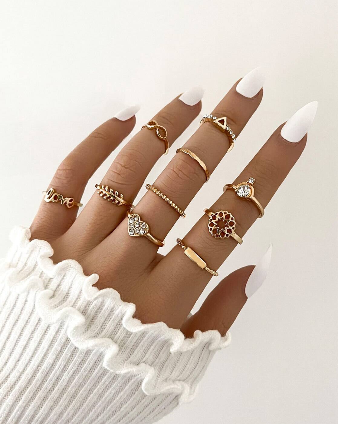 Buy Gold-Toned Rings for Women by Shining Diva Online