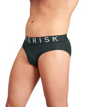 asterisk Brand Print Elasticated Waist Briefs-picture-10