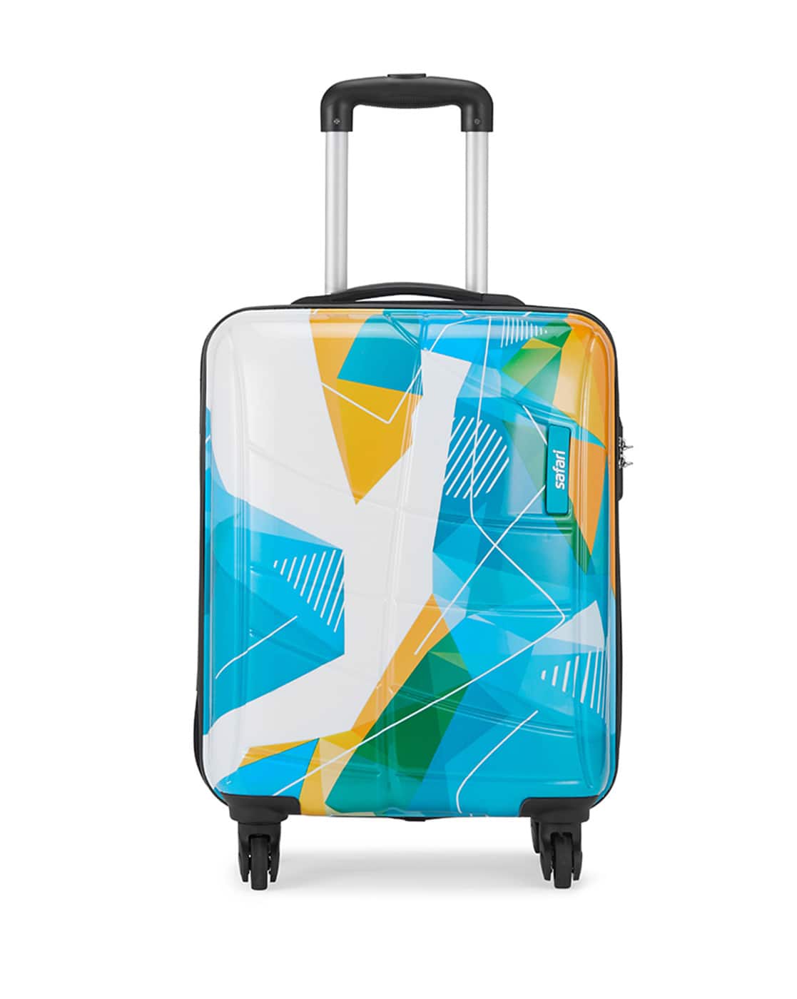 Printed Trolley Bag with Number Lock